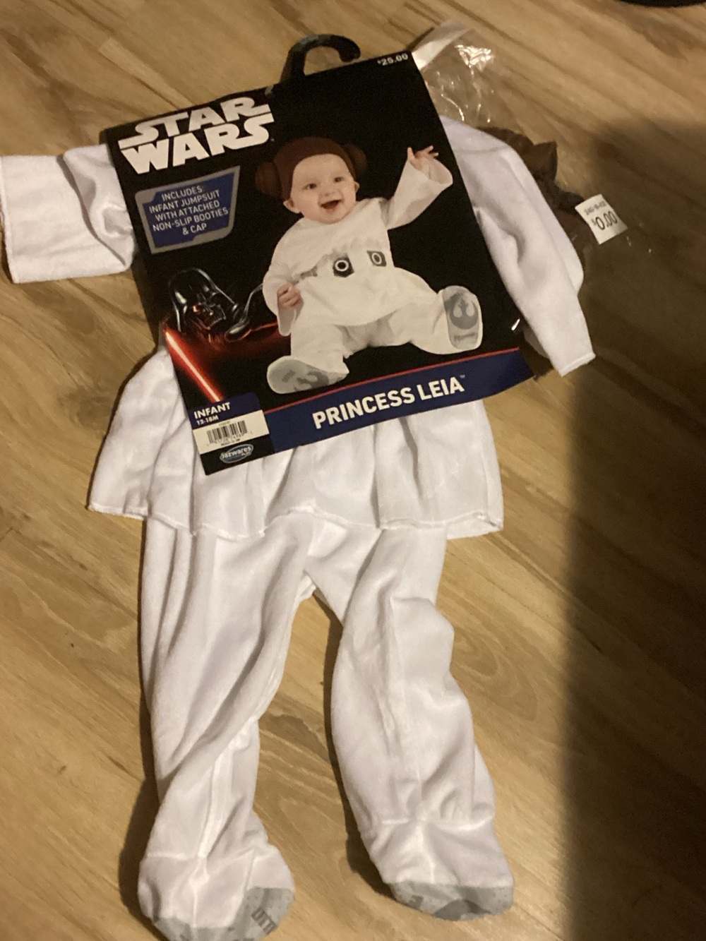 Star Wars Princess Leia Infant Footie One-Piece in White